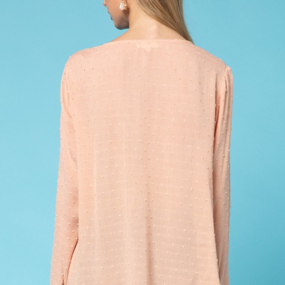 Swiss Dot Ruffle Blouse NWT - Picture 4 of 5
